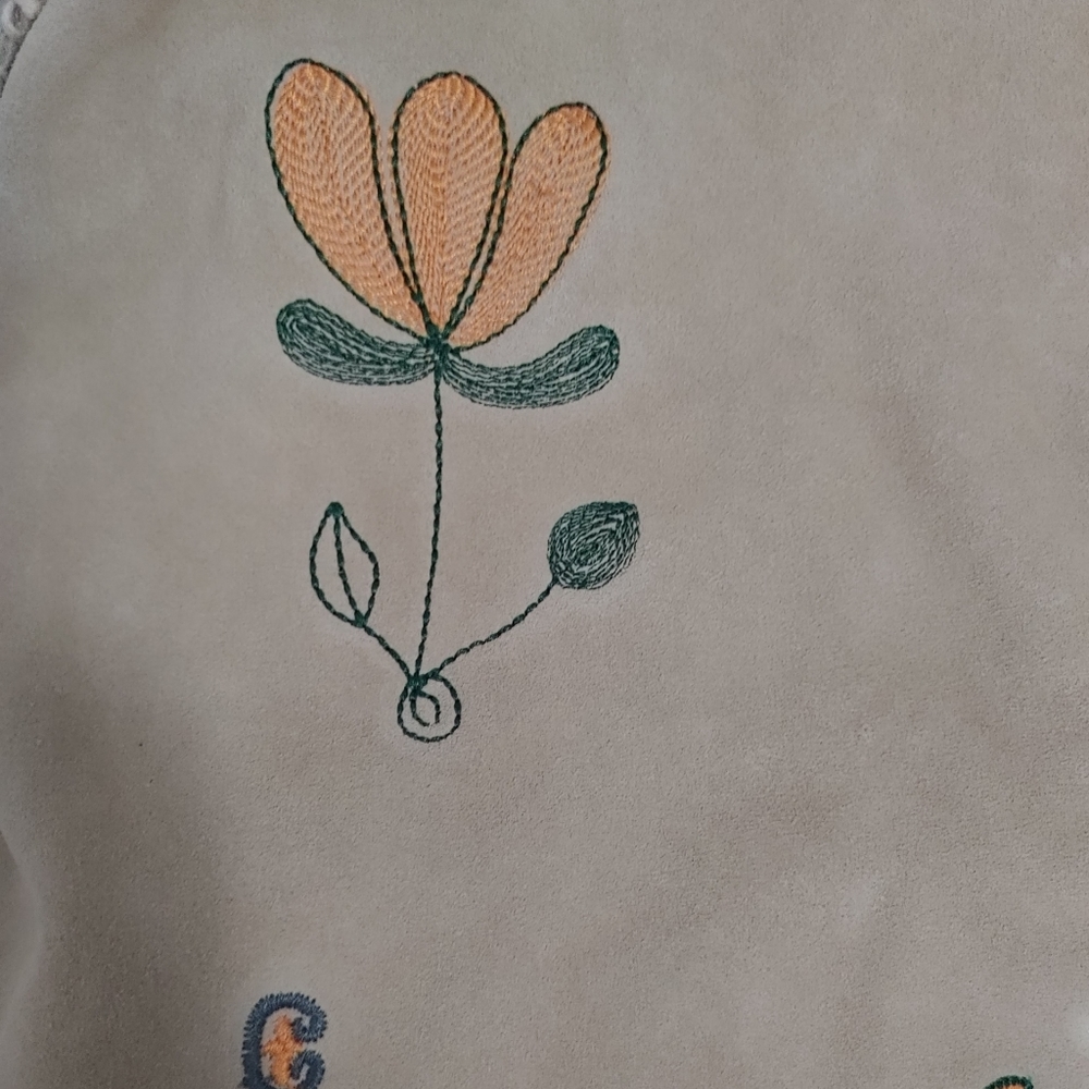 UO Suede Embroidered Shoulder bag with pouch - Picture 9 of 14